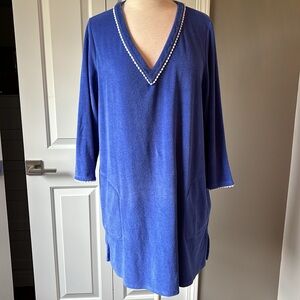 Lands End Terry cloth cover up Large EUC